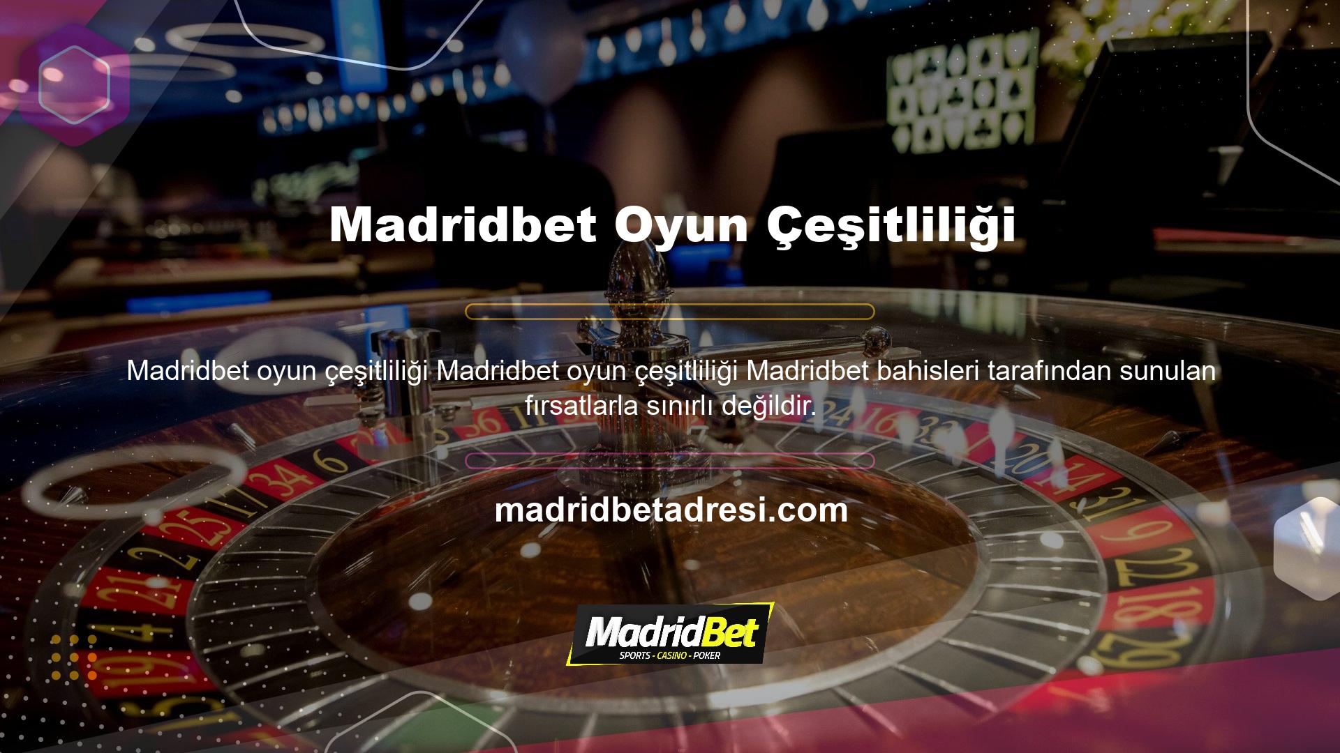 Yuvalar, rulet, blackjack ve poker dahil olmak üzere çok çeşitli oyunlar sunuyorlar